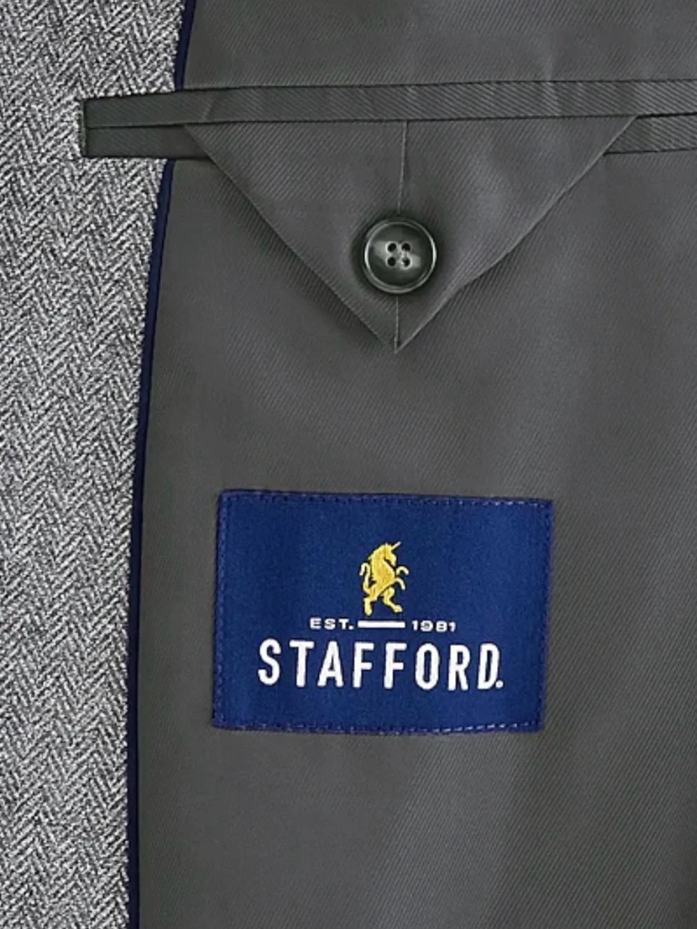 Stafford‎ Men's Classic-Fit Herringbone Sport Coat-Size 52L